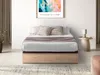 Vente-unique - HESTIA Lattenrost und Bettrahmen Holz, Platte Beige - B 140 cm x H 34 cm x L 190 cm Bild 2
