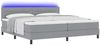 vidaXL Boxspringbett mit Matratze mit LED Hellgrau 200 x 200 cm Stoff 3342156 Bild 3