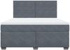 vidaXL Boxspringbett mit Matratze Dunkelgrau 180x200 cm Samt 3290973 Bild 4