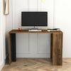 Dmora Schreibtisch Bising, Mehrzweckschreibtisch, Bürotisch für PC, Eckschreibtisch, 120x60h75 cm, Walnuss und Anthrazit Bild 4