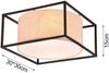 Deckenleuchte ROSS Metall mit Stoffschirm, Quadratisch 30x30cm Bild 3