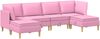 vidaXL Modular Sofa Set mit Stauraum 6 pcs Rosa Stoff 3413727 Bild 2