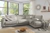 KAWOLA Sofa MADELINE Ecksofa Cord steingrau Recamiere rechts 86 x 224 x 325 cm Bild 2