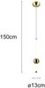 Moderne LED Pendelleuchte MELITA 1-flammig, dimmbar, Metall Messing Ø 13cm Bild 4