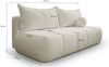 Kaiser Möbel Schlafsofa Dreisitziges Sofa PIANO mit Schlaffunktion, Komfortabel, praktisch und freistehend Bild 2