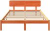 vidaXL Bettrahmen Wachsbraun 150 x 200 cm Massives Kiefernholz 872103 Bild 5