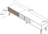 Dmora Fernsehschrank Jakuchu, Ständer für Wohnzimmerfernseher, Niedriges Wohnzimmer-Sideboard, TV-Ständerbasis, 180x35h40 cm, Walnuss und Anthrazit Bild 3