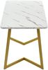 Essgruppe 5-teilig mit Marmoroptik Tisch 117×68 cm & 4 Grau Leinenstühlen,Esszimmer-Set für Küche und Wohnzimmer Bild 5