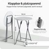 Casaria Stehtisch Bistrotisch Klappbar 60cm Marmor Optik Weiß Grau Bild 2