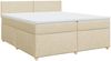 vidaXL Boxspringbett mit Matratze Creme 200x200 cm Stoff 3289085 Bild 3