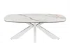 Vente-unique - DERIYA Couchtisch GlasKeramik Weiß - B 69,5 cm x H 40 cm x L 109,5 cm Bild 2