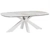 Vente-unique - DERIYA Couchtisch GlasKeramik Weiß - B 69,5 cm x H 40 cm x L 109,5 cm Bild 3