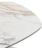 Vente-unique - DERIYA Couchtisch GlasKeramik Weiß - B 69,5 cm x H 40 cm x L 109,5 cm Bild 4