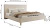 Design Polsterbett LUMARO CLASSIC 160 x 200 cm mit Lattenrost & 12cm hohen Füßen, Doppelbett mit Kopfteil, Konfigurierbar, Multipocket Matratze - Creme Strukture - ELORI LUX Bild 4