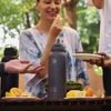 Isolierte Wasserflasche mit Strohhalm 1,2 l Grün Pillendose Edelstahl Bild 5