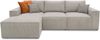DOMO. collection Ecksofa 800 021, Couch in L-Form mit Cordstoff, Modulsofa mit Taschenfederkern, Sofa, Polsterecke, Eckcouch, 273 x 172 x 85 cm (BxTxH), platin-grau Bild 4