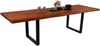 Esstisch Baumkante Akazie nuss 140 (220) x 90 cm U-Gestell schwarz mit Ansteckplatten CALI 150443181 Bild 2