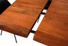 Esstisch Baumkante Akazie nuss 140 (220) x 90 cm U-Gestell schwarz mit Ansteckplatten CALI 150443181 Bild 4