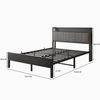 STILVORA Jugendbett Metallbett 140x200 Gepolsterte Kopfteil Bettgestell bett mit Steckdose (1-tlg) Bild 3