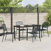 vidaXL Garten Essgruppe 5 pcs Anthrazit Pulverbeschichteter Stahl 3379305 Bild 4