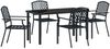 vidaXL Garten Essgruppe 5 pcs Anthrazit Pulverbeschichteter Stahl 3379305 Bild 2