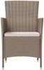 vidaXL Gartenstühle mit Kissen 4 Stk. Poly Rattan Beige 316692 Bild 3