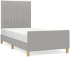 vidaXL Polsterbett mit Kopfteil Stoff Hellgrau 90x200 cm Bild 2