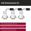 Paulmann No. 93381 LED Einbauleuchten Set Gil 6W IP44 2700K Weiß Gold 3-Stufen dimmbar Bild 4