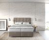 Boxspringbett Dream-Fine 140x200 cm Mikrofaser Beige mit TFK Matratze und Visco Topper Bild 2
