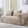 Flieks 2-Sitzer Sofa Chaiselongue Ecksofa – Chenille Polstersofa mit Schlaffunktion & Seitentasche fürs Wohnzimmer, Khaki Bild 2