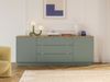 Sideboard >GANYMEDE< 2 Türen, Mauvella Eiche / salbeifarbig - 224,5x85,7x41,3cm (BxHxT) Bild 2