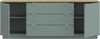 Sideboard >GANYMEDE< 2 Türen, Mauvella Eiche / salbeifarbig - 224,5x85,7x41,3cm (BxHxT) Bild 3