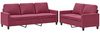 vidaXL 2-tlg. Sofagarnitur mit Kissen Weinrot Samt 3201520 Bild 2