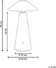 Kabellose LED Tischlampe APAYAO mit Dimmer Metall Grün Bild 2