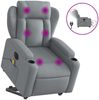 vidaXL Elektrischer Massagesessel mit Aufstehhilfe Hellgrau Stoff 3204518 Bild 2