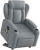 vidaXL Elektrischer Massagesessel mit Aufstehhilfe Hellgrau Stoff 3204518 Bild 3