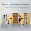 Aktenschrank abschließbar JAN - 5 Ebenen verstellbar, Flügeltüren | Metallschrank Werkstatt Mehrzweckschrank Büroschrank aus Stahl Werkzeugschrank, 195x90x40cm Beige Bild 3