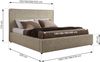 CORIVO CLASSIC Polsterbett mit Bettkasten & Stauraum, Doppelbett, inkl. Lattenrost, Metall-Hebeautomat mit Gasdruckfedern, mit Foam Matratze - Dunkelbeige Strukture - MIRO LUX Bild 4