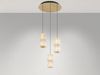 LED Cluster Pendelleuchte STEFANIE 3-flammig Gold mit Glaskristallen, Ø 36cm Bild 3