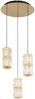 LED Cluster Pendelleuchte STEFANIE 3-flammig Gold mit Glaskristallen, Ø 36cm Bild 2