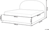 Wasserbett Stoff VAUCLUSE 180 x 200 cm Hellblau Bild 2