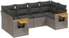 vidaXL 6-tlg. Garten-Sofagarnitur mit Kissen Grau Poly Rattan 3227103 Bild 2