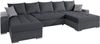 COLLECTION AB Wohnlandschaft Josy XXL U-Form, B: 333 cm, mit 2 Recamieren 77 & 97 cm, Bettfunktion, Bettkasten & 2 Zierkissen, Federkern Bild 3