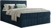 Boxspringbett RALF 140 x 200 cm mit Bettkasten, Topper und gepolstertem Kopfteil. Farbe: Blau, Härtegraden: H2 , Topper: Visco-Topper Bild 2