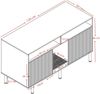 Merax Katzentoiletten-Schrank/Katzenstreuwanne-Schrank mit Sandauffangmatte, Haustier-Schrank mit Ablage, Haustier-Sideboard/TV-Schrank, ohne Katzenstreuwanne, Nussbaumfarbe Bild 4