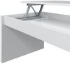 Couchtisch >Coffee Table< höhenverstellbar in weiß glänzend - 102x43x50 (BxHxT) Bild 4