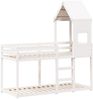 vidaXL Etagenbett mit Dach Weiß 90x190 cm Massivholz Kiefer 3282006 Bild 3