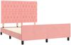 vidaXL Bettgestell mit Kopfteil Rosa 140x190 cm Samt 3125939 Bild 4