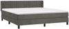 vidaXL Boxspringbett mit Matratze Dunkelgrau 160x200 cm Samt 3131088 Bild 3
