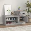 vidaXL Schuhschrank Betongrau 100x42x60 cm Holzwerkstoff 816420 Bild 3